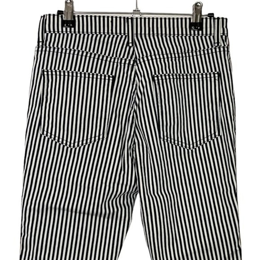 Veronica Beard Striped Boot Cut Jeans with Side Detail - Picture 6 of 15